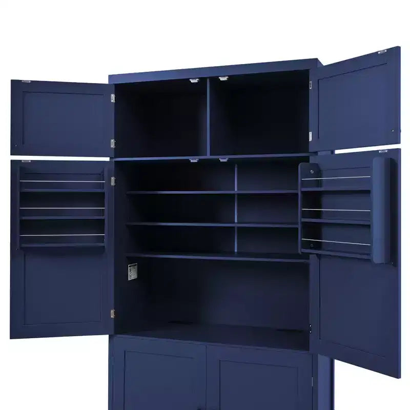 Whisen 80.1'' Tall Freestanding Kitchen Pantry, Buffets, Large Storage Cabinet Cupboard