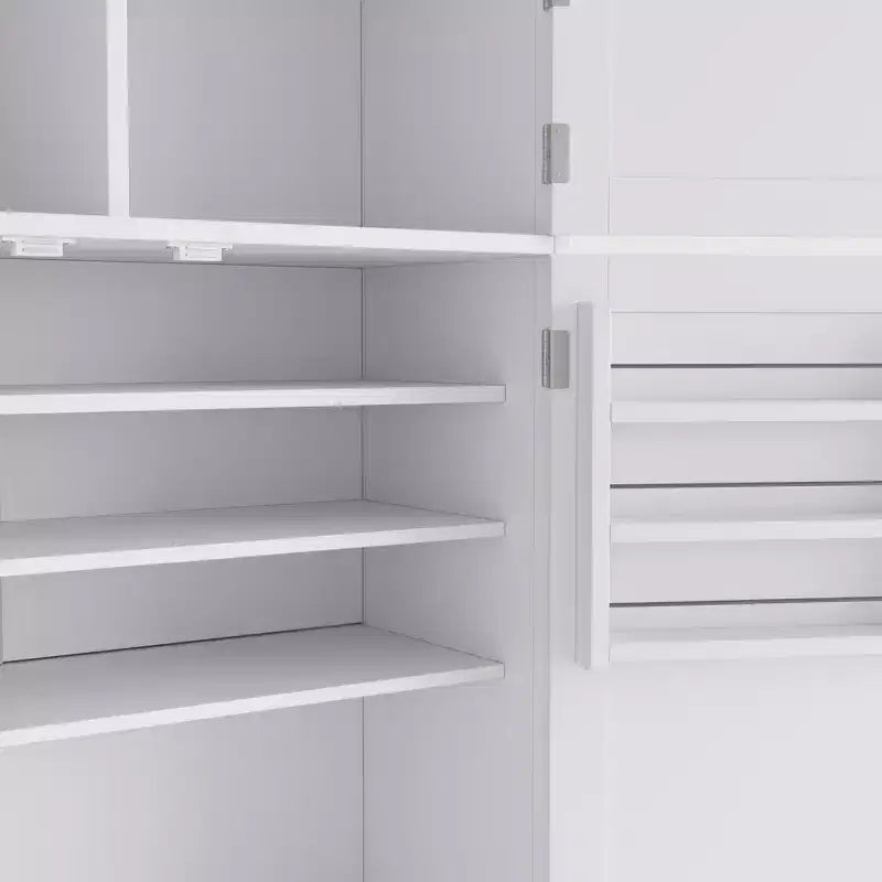 Whisen 80.1'' Tall Freestanding Kitchen Pantry, Buffets, Large Storage Cabinet Cupboard