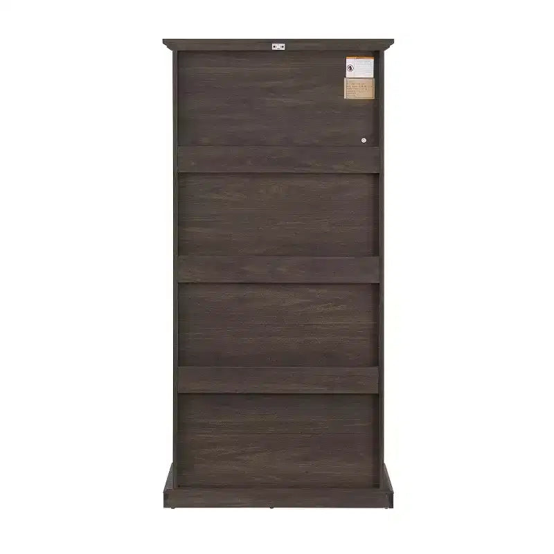 4-Tier Barrister Bookcase with Flip-Up Glass Doors, 63 Tall Display Cabinet for Collectibles, Figures - Panipeachy