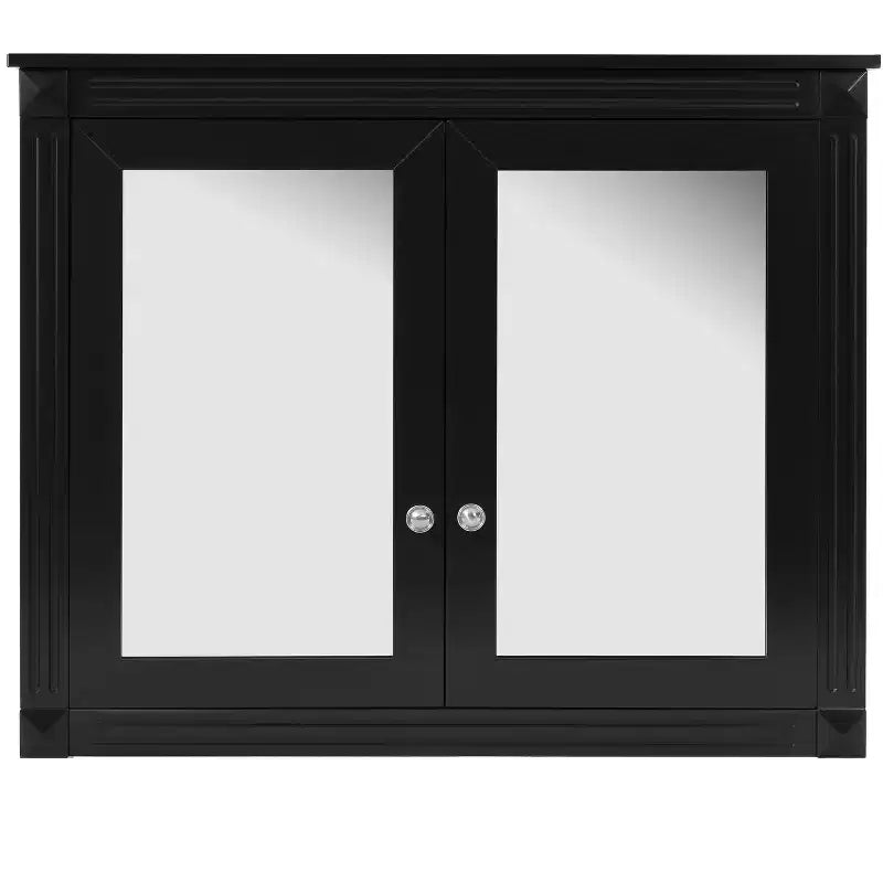 GDFStudio Peng Wall Mounted Bathroom Storage Cabinet with 2 Mirrors and Adjustable Shelves