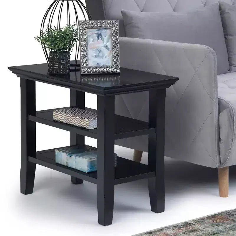 Normandy 14 inch Wide Solid Wood Transitional Narrow Side Table