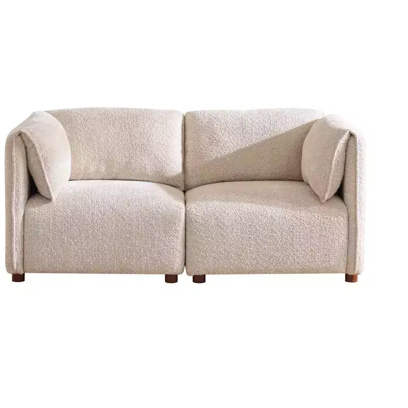 Christopher Knight Home Floria 126'' Modern Boucle Upholstered 5-Seater Sectional Sofa with Ottoman