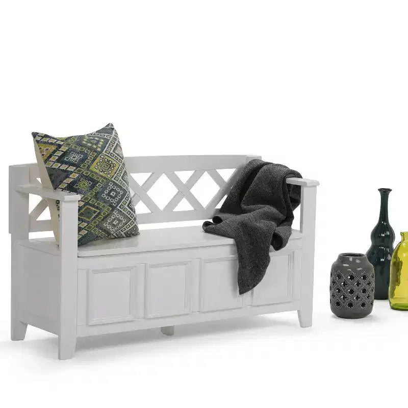 Halifax 48 inch Wide Solid Wood Transitional Entryway Bench