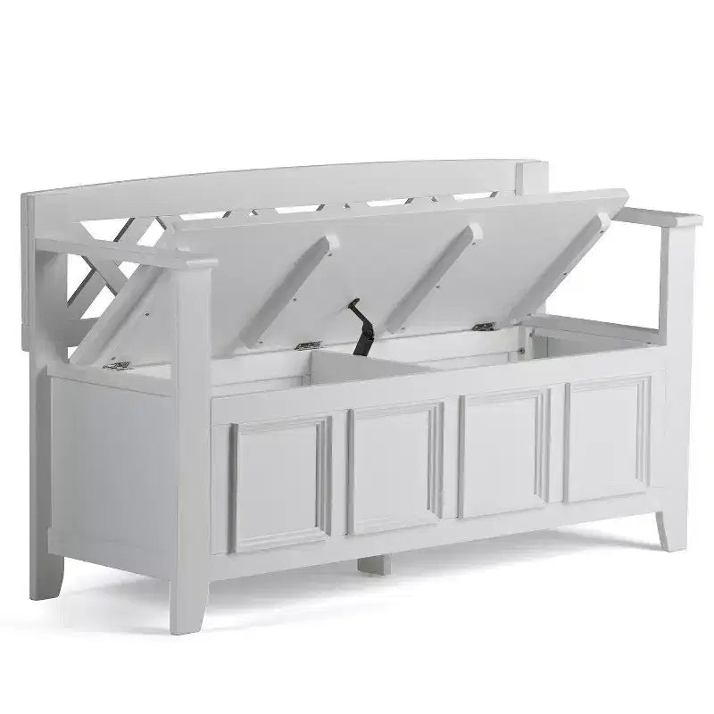 Halifax 48 inch Wide Solid Wood Transitional Entryway Bench