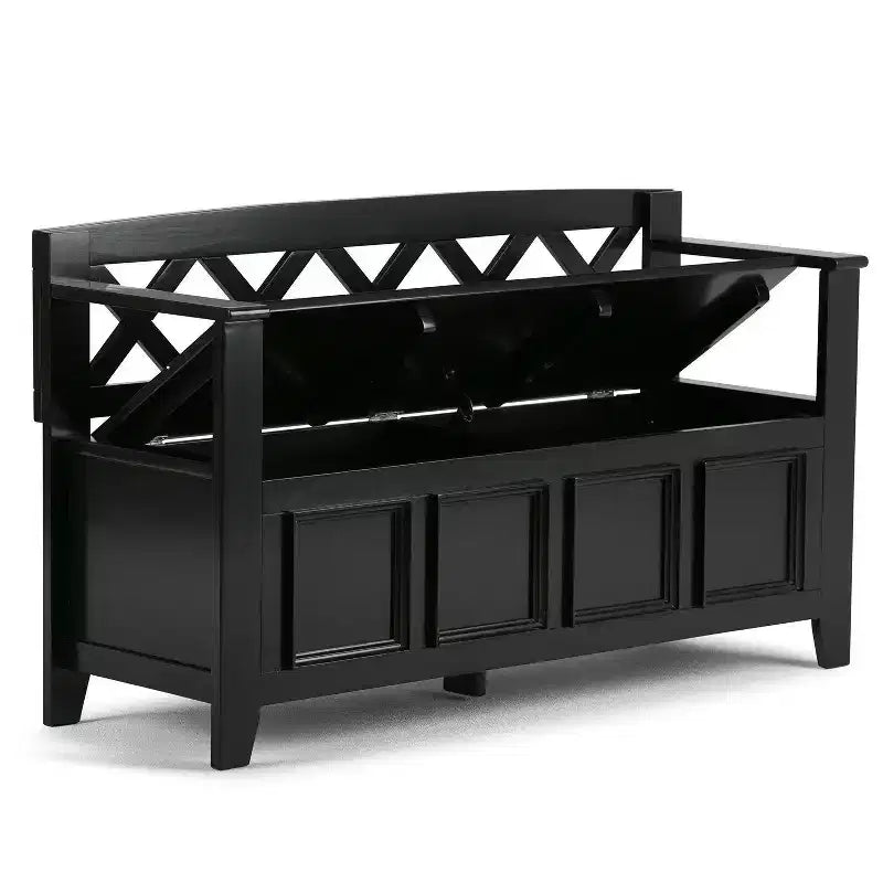 Halifax 48 inch Wide Solid Wood Transitional Entryway Bench