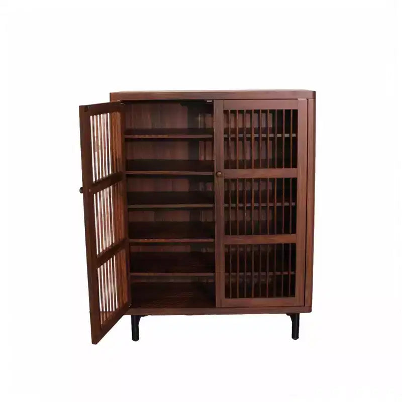 6-Tier Shoe Cabinet with Shutter Doors and Adjustable Shelves for Entryway