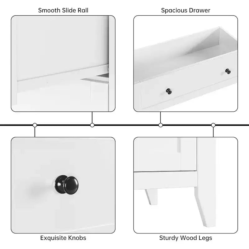 5 Drawer Tall Wooden Dresser, Modern Deep Drawers with Metal Knobs, Versatile Storage Chest for Bedroom Entryway Hallway
