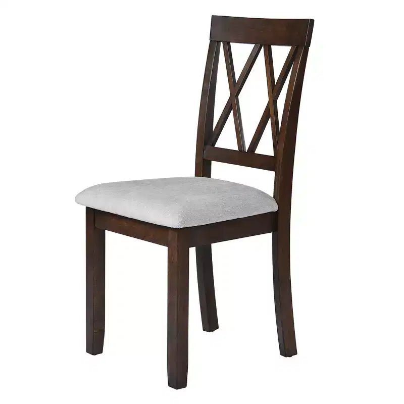 Extendable Dining Table Set with 2 Upholstered Chairs, Perfect for Compact Areas, Size Range 27.9x29.5in to 45.67x29.5in