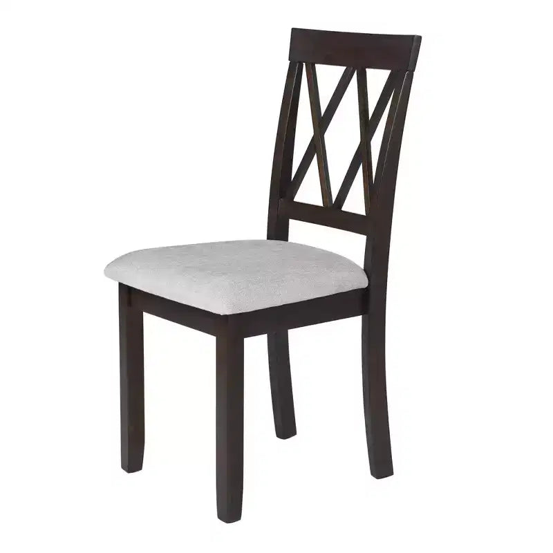 Extendable Dining Table Set with 2 Upholstered Chairs, Perfect for Compact Areas, Size Range 27.9x29.5in to 45.67x29.5in