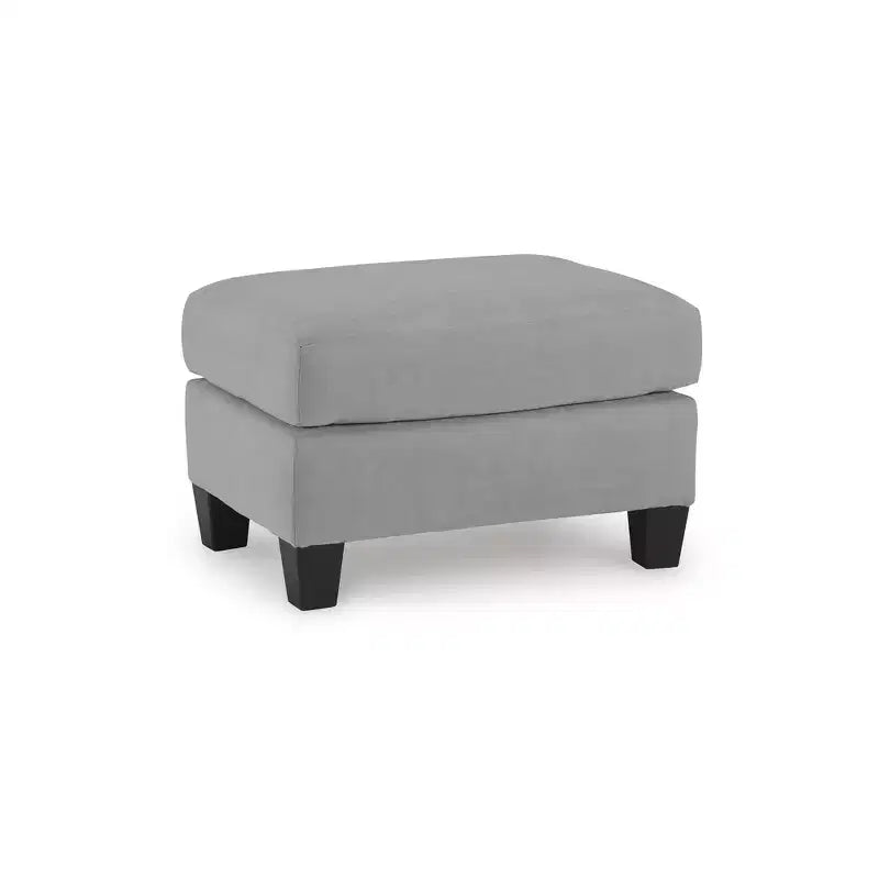 Signature Design by Ashley Adlai Ottoman, Suede-Like Polyester Upholstery, Shadow Gray