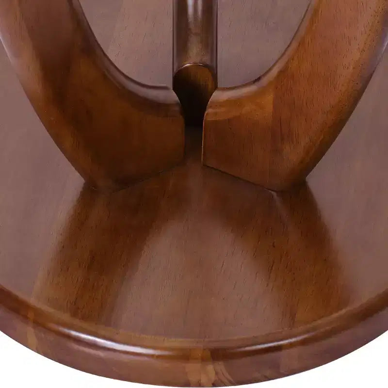 Bekrvio Portemanteau créatif en forme de S autoportant en bois massif avec 6 crochets et base ronde stable, pour manteaux, chapeaux et sacs