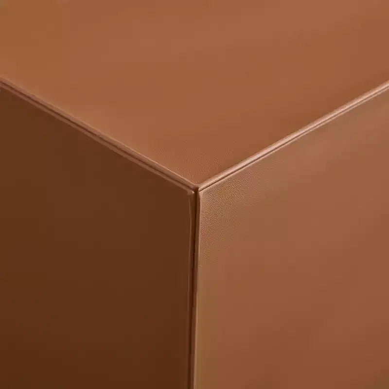 GDFStudio Verdan Moderne Ensemble de 2 Tables d'Appoint Rectangulaires en Cuir Sellier et Bois