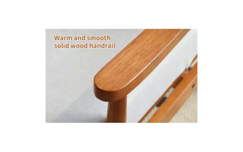 Fauteuil d'appoint moderne avec structure en bois massif et coussin en tissu moelleux, assise polyvalente pour salon, chambre à coucher