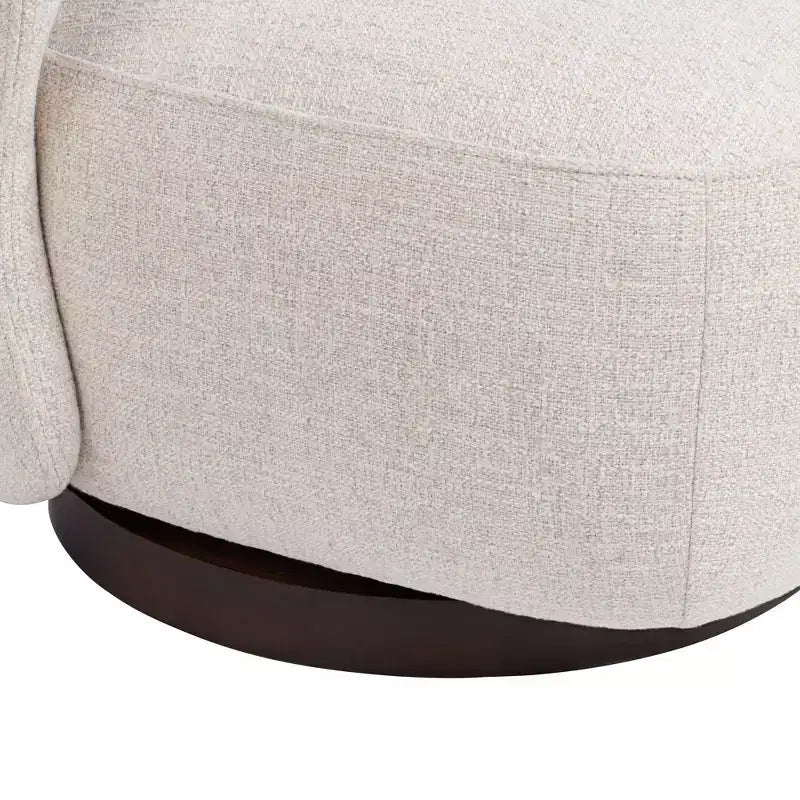 Studio 55D Pomona Crème 30 Large Fauteuil Occasionnel Pivotant Nathan Wheat