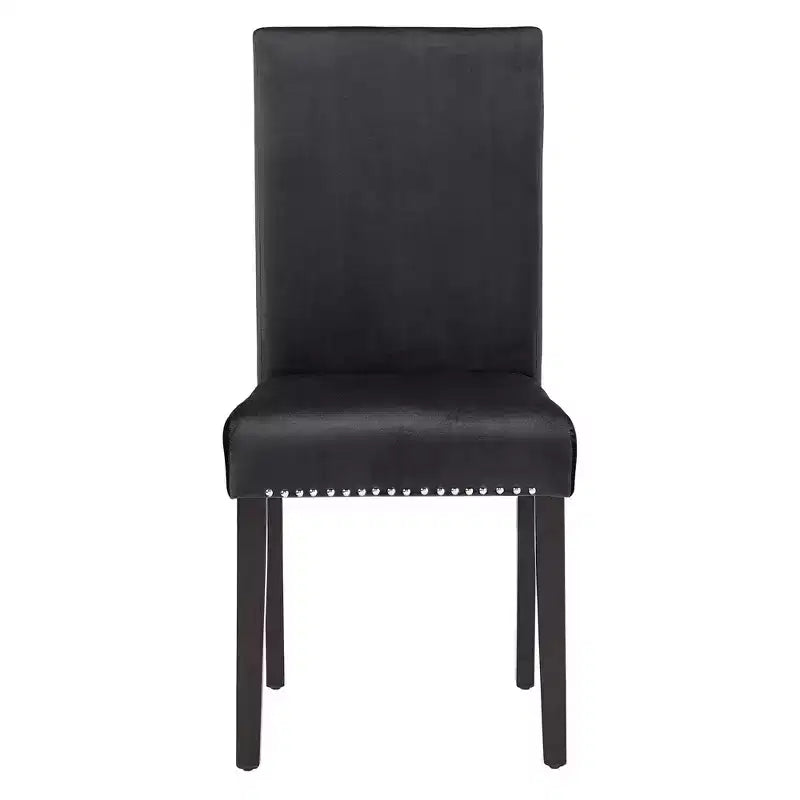 Chaises rembourrées en velours Nailhead Banforth (lot de 2) - iNSPIREQ