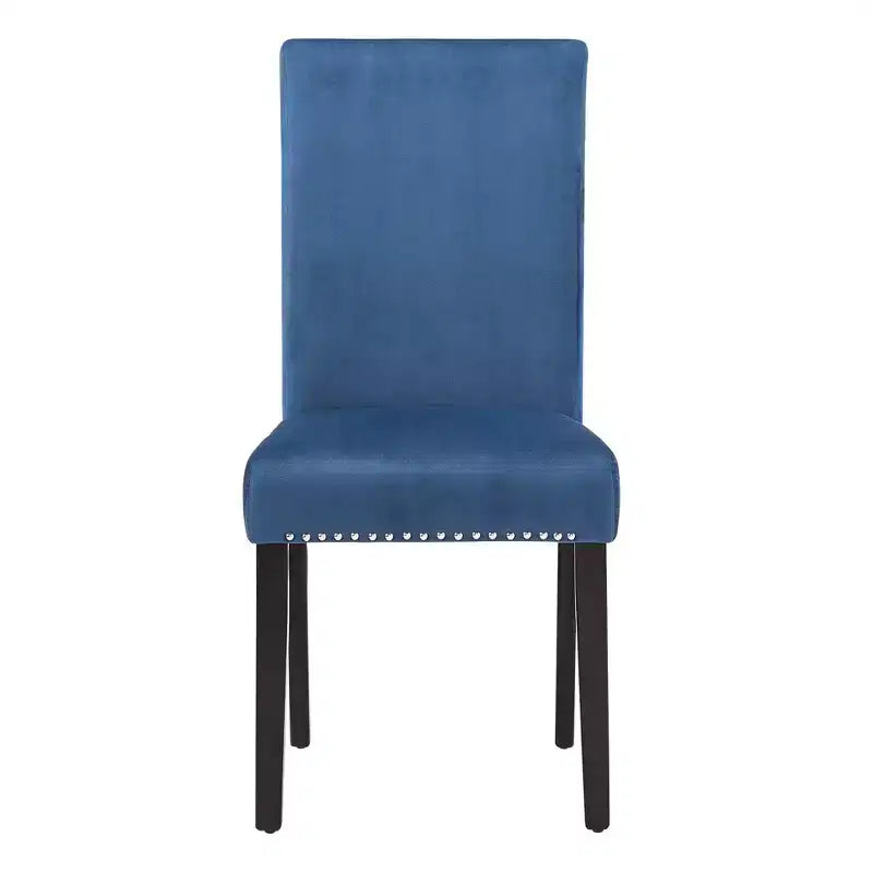 Chaises rembourrées en velours Nailhead Banforth (lot de 2) - iNSPIREQ