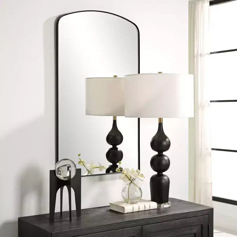 Miroir mural arche Uttermost Tordera noir mat 24 x 40