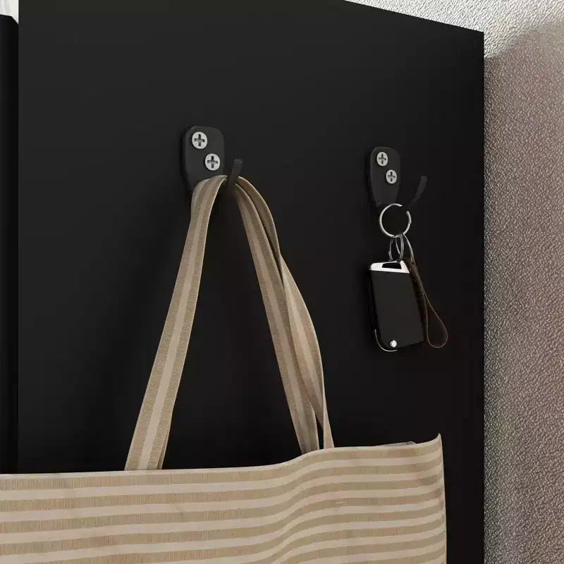 Meuble à chaussures, Meuble de rangement pour chaussures grande capacité à 6 niveaux avec 3 portes et crochets, Lot de 2 Marron Rangement d'entrée pour Couloir, Salon