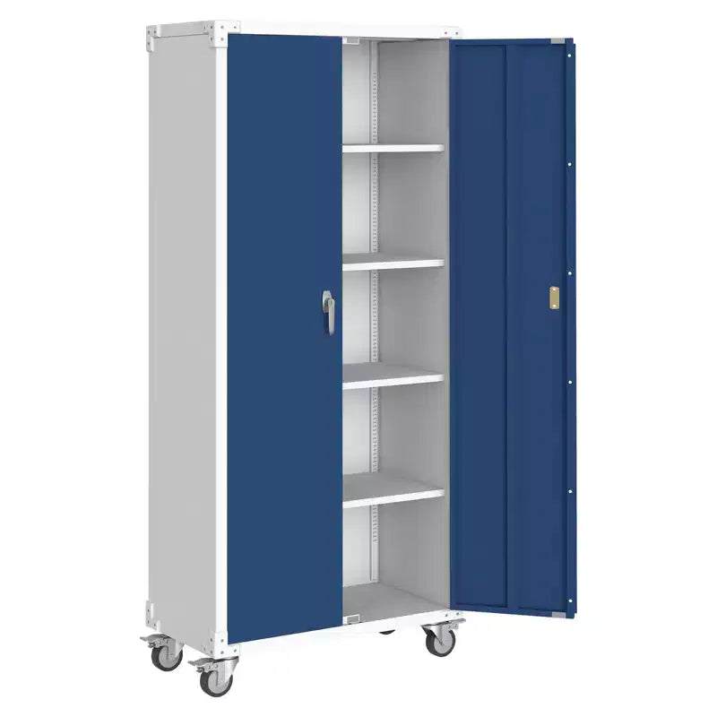 Meuble de rangement roulant Garvee 71,7 en métal, armoire haute robuste avec étagères réglables pour garage, bureau