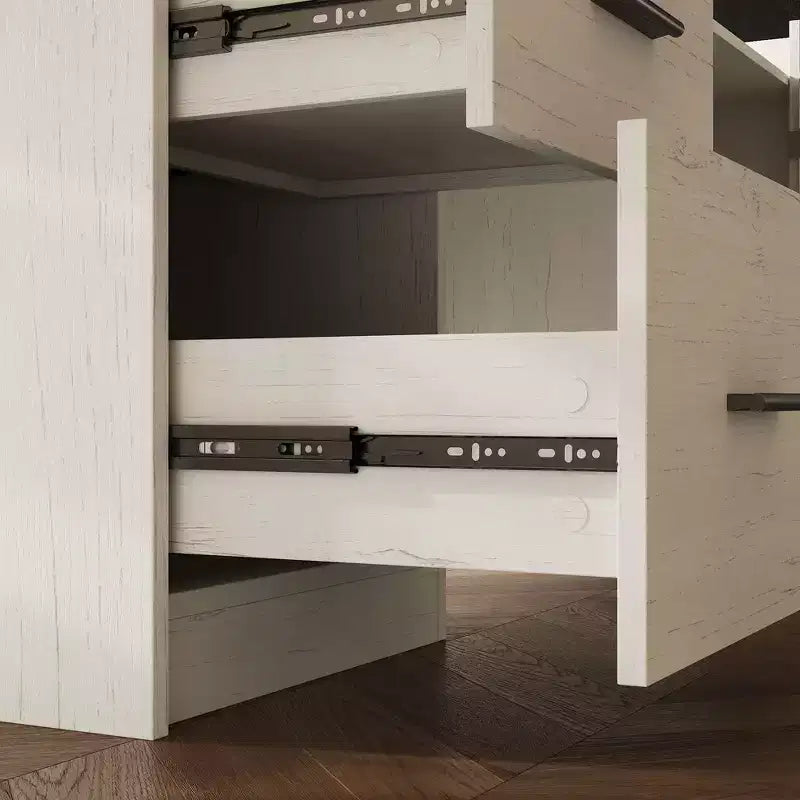 Bureau d'angle électrique réglable en hauteur Famapy – Grande station de travail avec tiroirs de rangement, ports de charge et 4 réglages de mémoire pour le télétravail