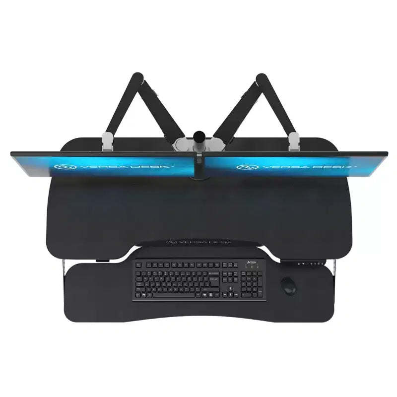 VersaDesk PowerPro Elite 40, convertisseur de bureau assis-debout électrique réglable en hauteur avec port USB noir