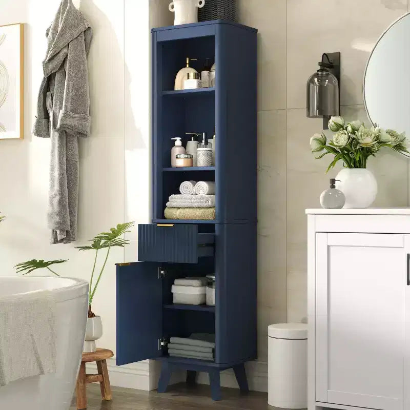 Meuble de salle de bain haut et moderne Christopher Knight Home Grayson en bois avec tiroir et porte