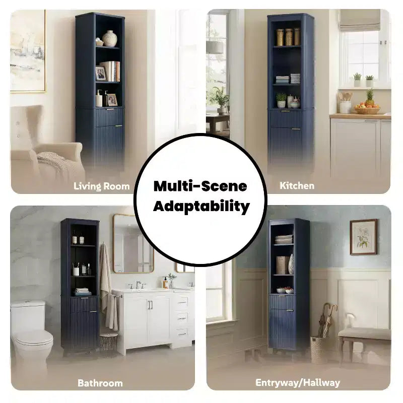 Meuble de salle de bain haut et moderne Christopher Knight Home Grayson en bois avec tiroir et porte