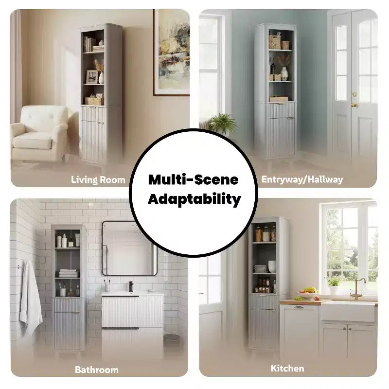 Meuble de salle de bain haut et moderne Christopher Knight Home Grayson en bois avec tiroir et porte