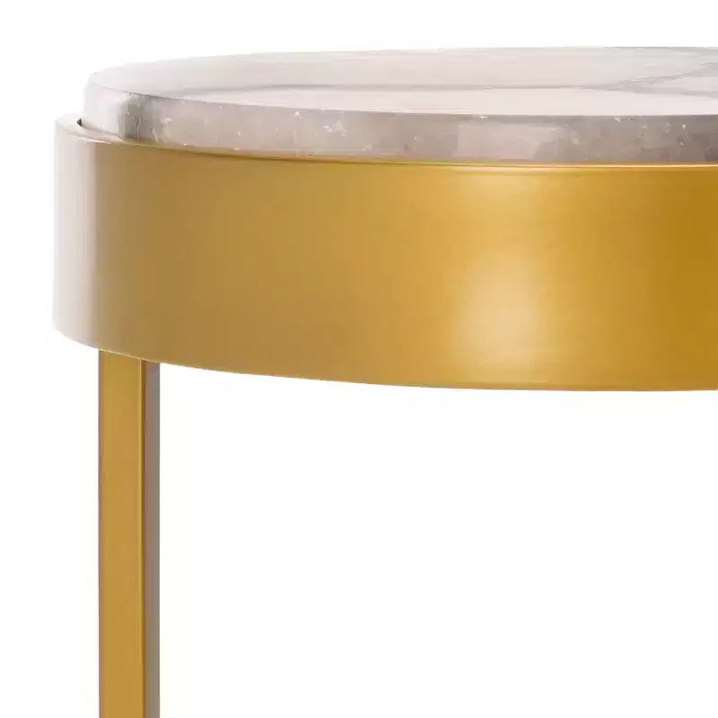 Table basse Hannahmarie Stone - SFV7909 - Or/Blanc - Safavieh Couture