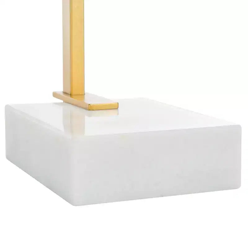 Table basse à boisson Idris avec base en marbre - SFV9532 - Blanc/Or - Safavieh Couture