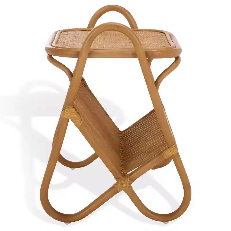 Table d'appoint porte-revues en rotin Bayard - CWK3017 - Naturel - Safavieh Couture