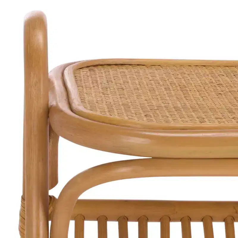 Table d'appoint porte-revues en rotin Bayard - CWK3017 - Naturel - Safavieh Couture
