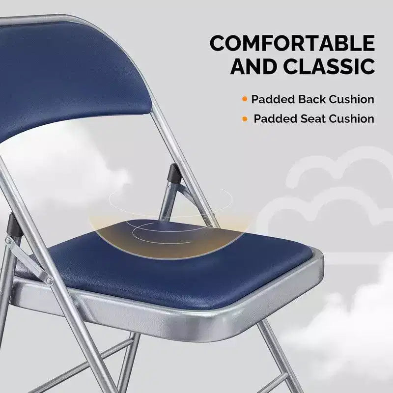 Lot de 2 chaises pliantes Karl Home avec assise rembourrée