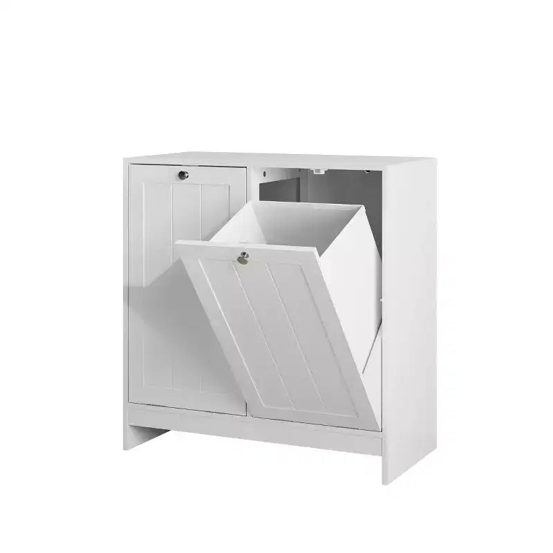 GDFStudio Barnsley Armoire à linge en bois moderne de 44,7 litres avec 2 paniers amovibles