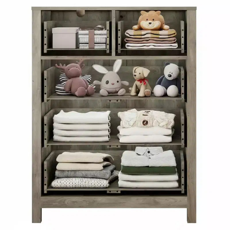 Commode moderne à 5 tiroirs pour chambre à coucher, chiffonnier haut en bois, organiseur de rangement spacieux, tiroirs pour entrée, couloir, placard, chambre d'enfant, bureau à domicile