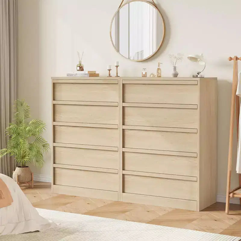 Commode de Rangement COZONY 3/4/5/7 Tiroirs, Grande Commodes Haute, Table de Chevet Moderne et Mince pour Chambre à Coucher, Salon