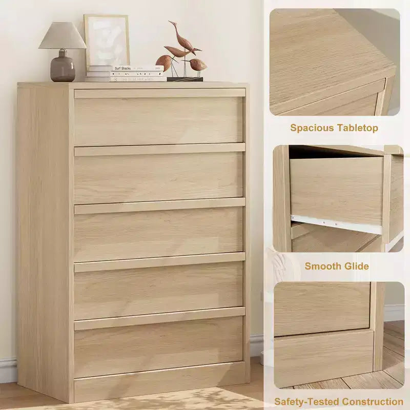 Commode de Rangement COZONY 3/4/5/7 Tiroirs, Grande Commodes Haute, Table de Chevet Moderne et Mince pour Chambre à Coucher, Salon