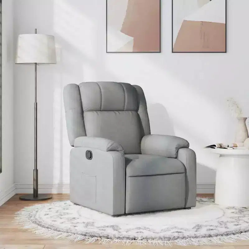 vidaXL Fauteuil inclinable en tissu gris clair
