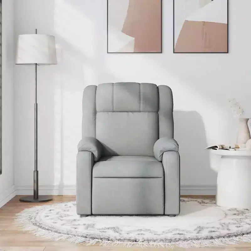 vidaXL Fauteuil inclinable en tissu gris clair