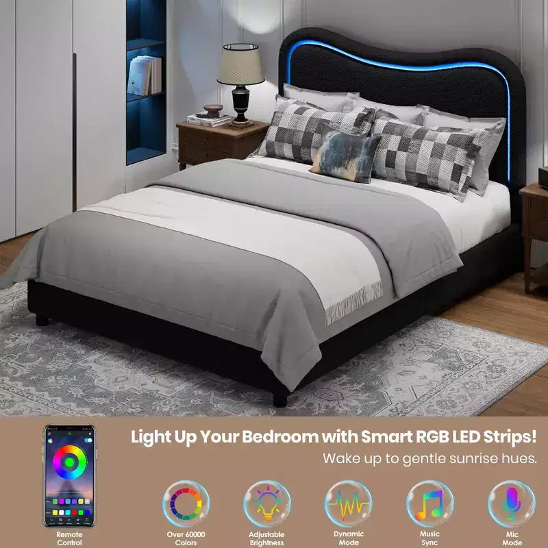 Coolmee Cadres de lit capitonnés pour enfants avec 2 tiroirs et tête de lit, joli lit jumeau avec rangement pour filles, garçons, lit plateforme robuste