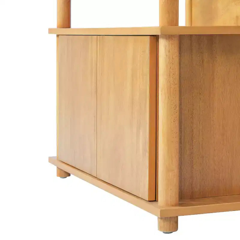 Table de chevet moderne en bois Christopher Knight Home Sawyer avec armoire de rangement et étagères ouvertes