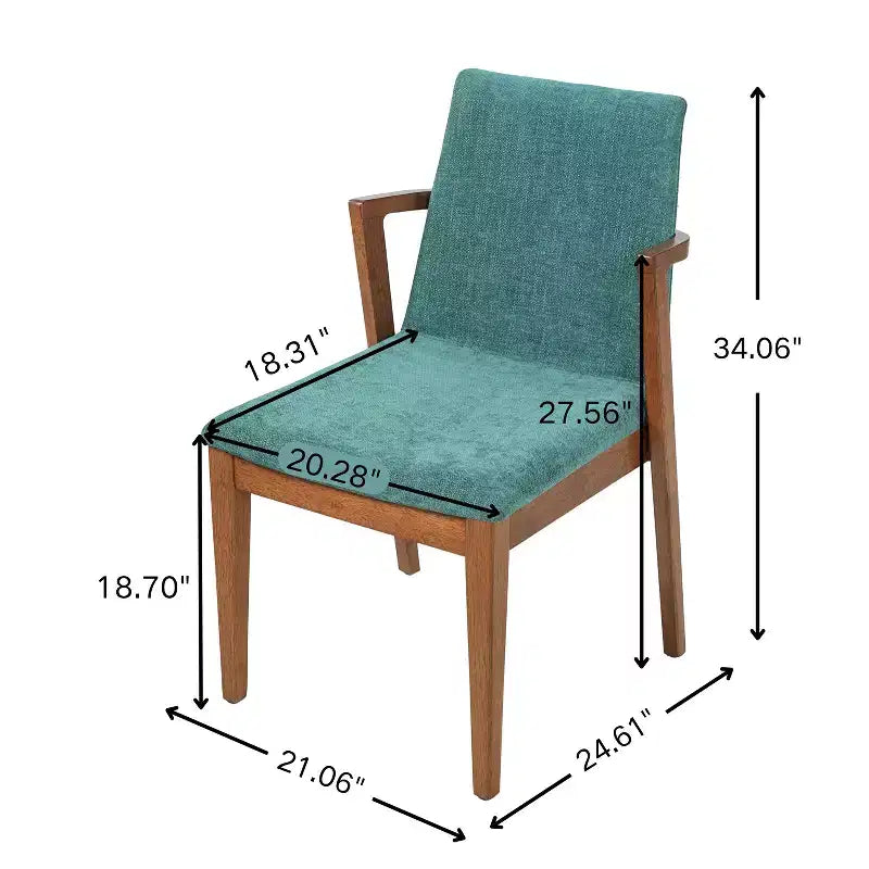 Christopher Knight Home Chaises de salle à manger Chaiwat modernes en bois d'hévéa rembourrées avec dossier