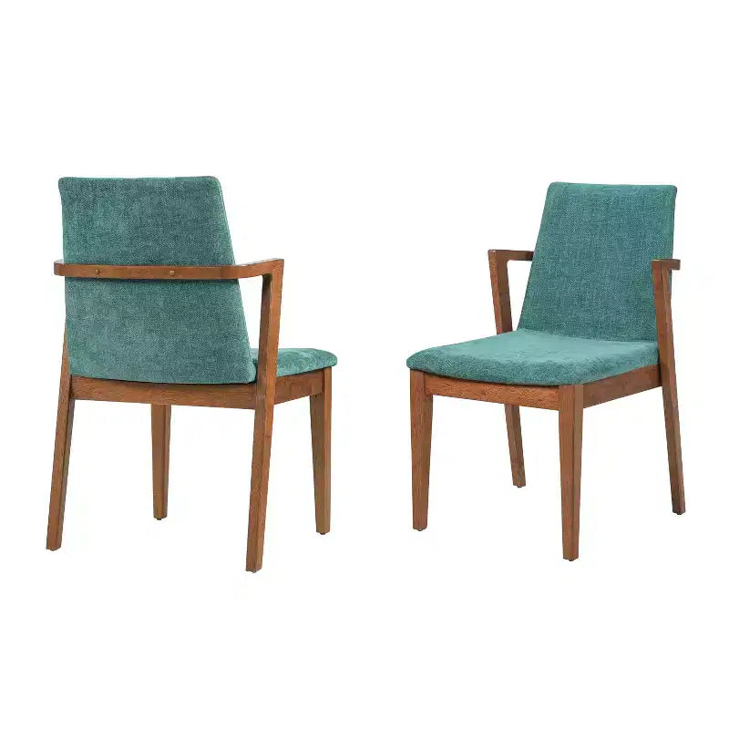 Christopher Knight Home Chaises de salle à manger Chaiwat modernes en bois d'hévéa rembourrées avec dossier