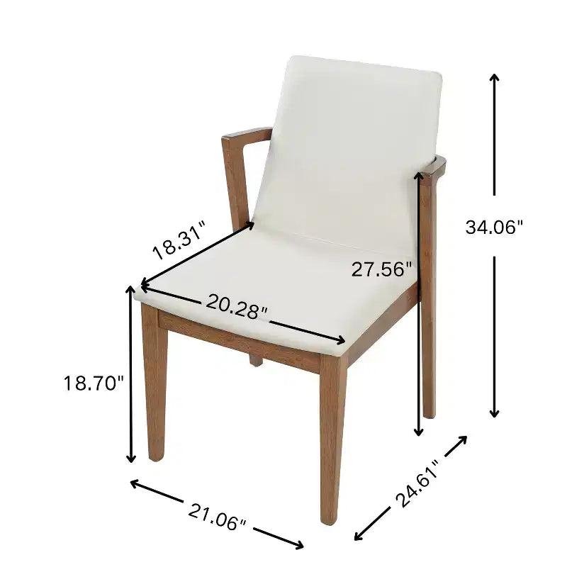 Christopher Knight Home Chaises de salle à manger Chaiwat modernes en bois d'hévéa rembourrées avec dossier