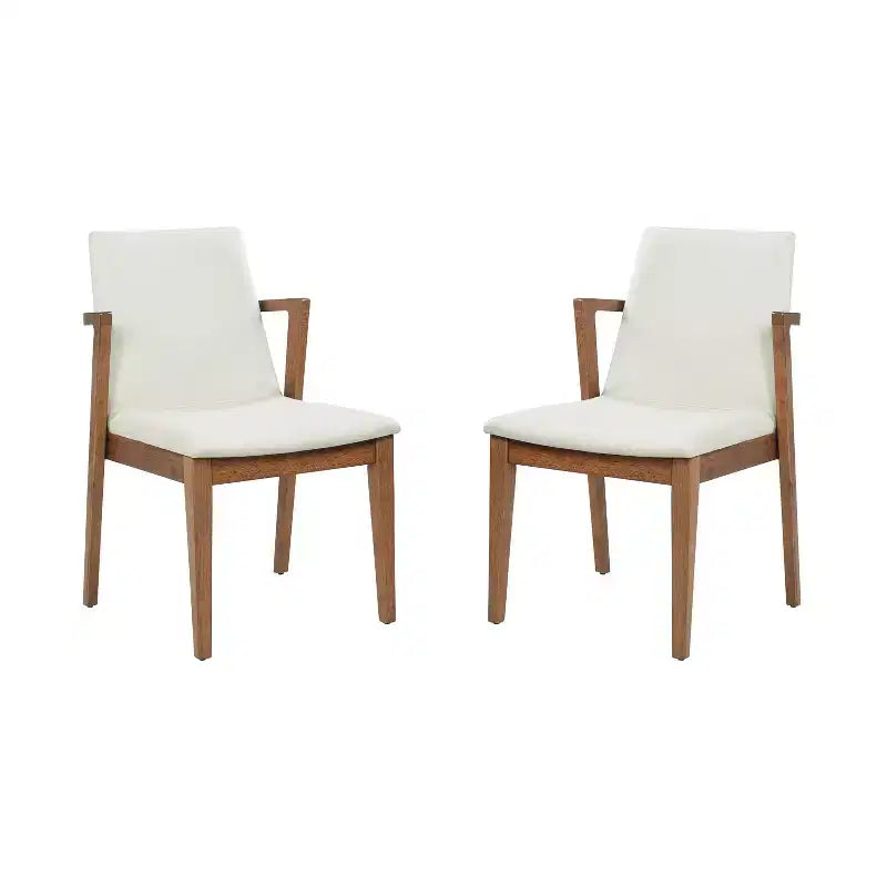 Christopher Knight Home Chaises de salle à manger Chaiwat modernes en bois d'hévéa rembourrées avec dossier