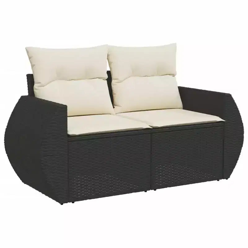 vidaXL Salon de jardin noir