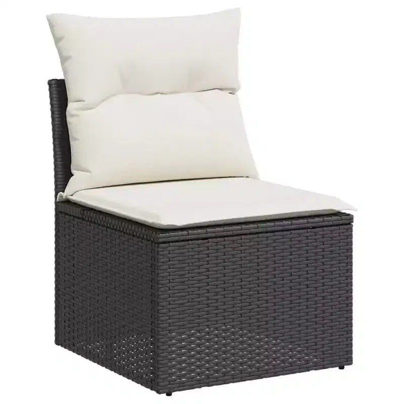 vidaXL Salon de jardin noir