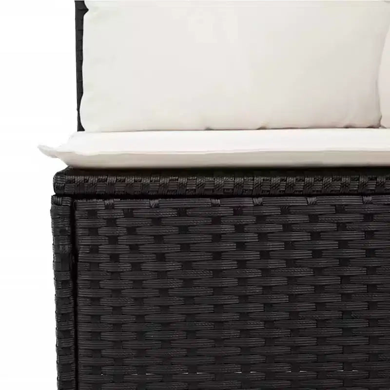 vidaXL Salon de jardin noir
