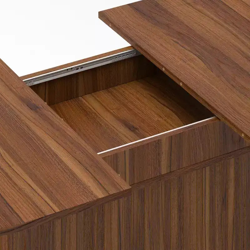 Table à manger extensible GDFStudio Aditi moderne 140 - 180 cm avec piètement central rayé