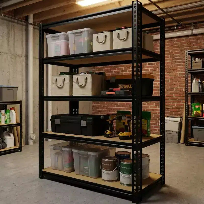Étagère de rangement en métal à 5 niveaux de 29,5 po de largeur, robuste, réglable, pour garage, capacité de 2000 lb, étagère utilitaire organisatrice